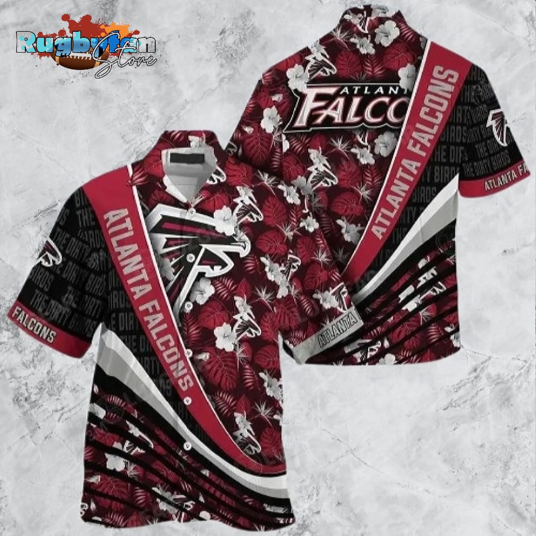 Atlanta Falcons NFL Football With Tropical Flower Pattern Hawaiian Shirt For Fans Atlanta Falcons NFL Football With Tropical Flower Pattern Hawaiian Shirt For Fans
