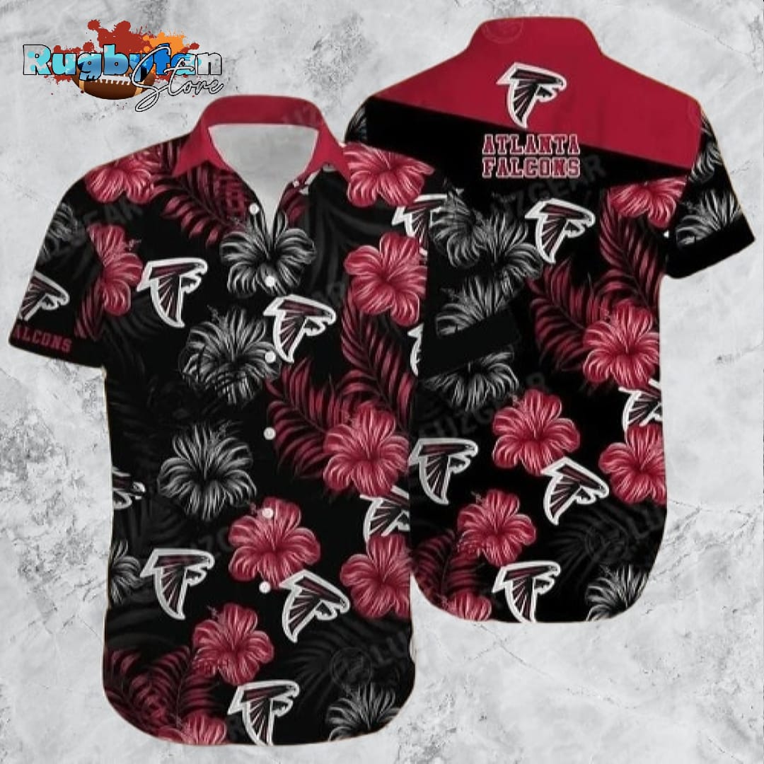 Atlanta Falcons NFL Hibiscus Flowers Summer Beach Hawaiian Shirt Atlanta Falcons NFL Hibiscus Flowers Summer Beach Hawaiian Shirt