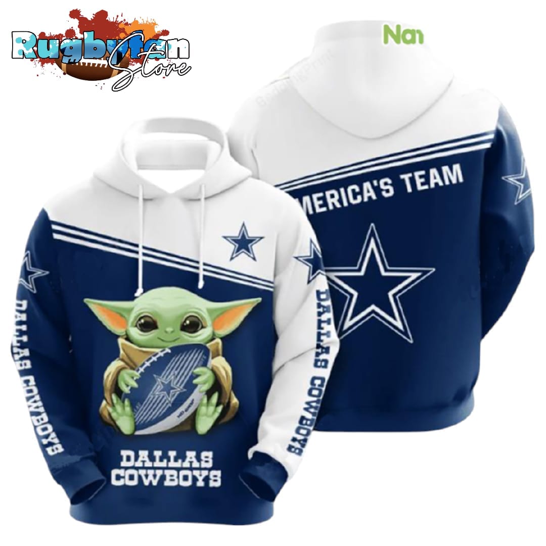 Dallas Cowboys Baby Yoda NFL Hoodie Gifts for Fans Gebone