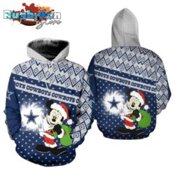 Dallas Cowboys Christmas Mickey Disney NFL Hoodie Gifts for Fans Gebone