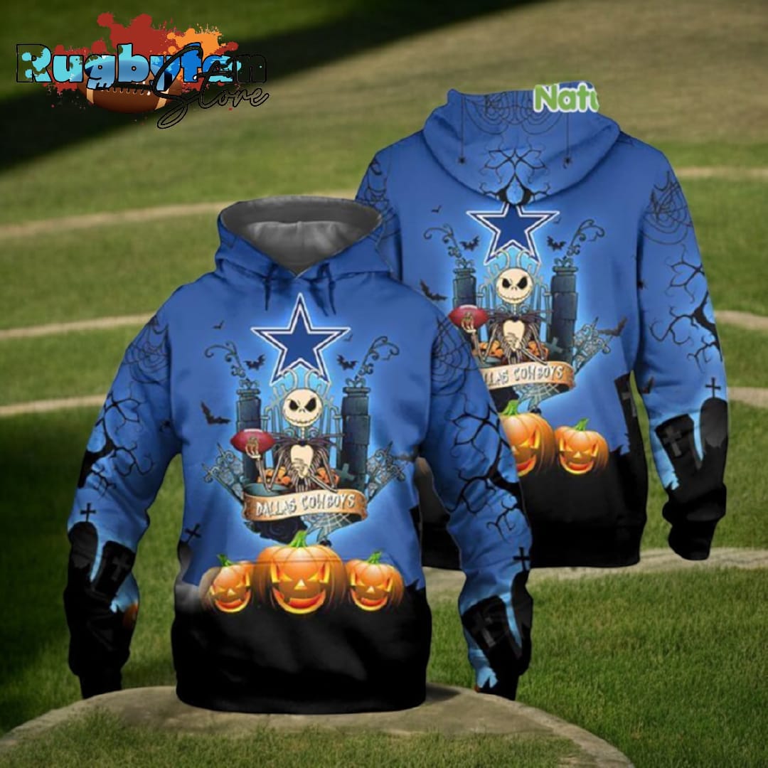 Dallas Cowboys Halloween Hoodie The Nightmare Before Christmas NFL Design
