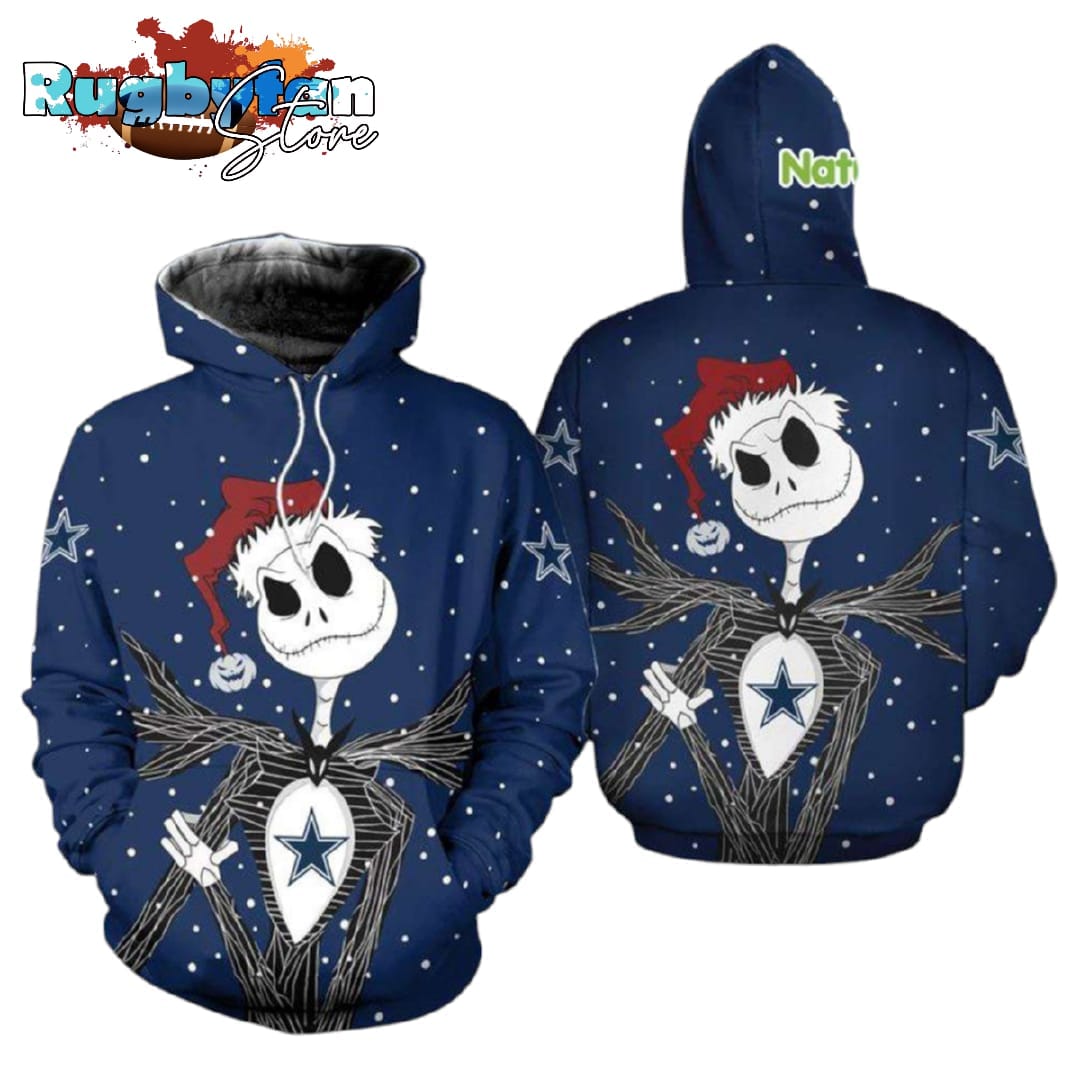 Dallas Cowboys Jack Skellington Christmas NFL Hoodie Gifts for Fans Gebone