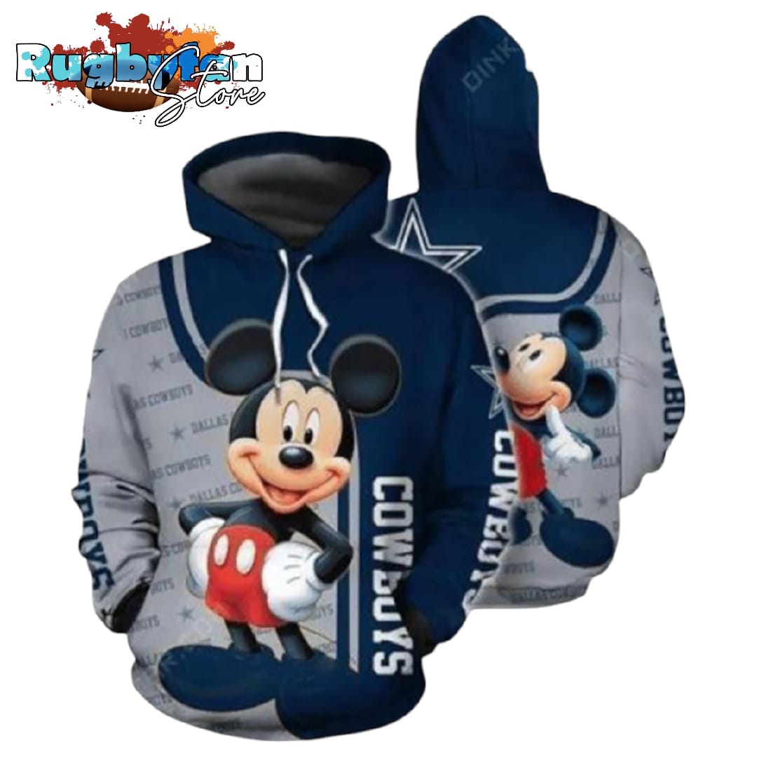Dallas Cowboys Mickey Mouse Disney NFL Hoodie Gifts for Fans Gebone