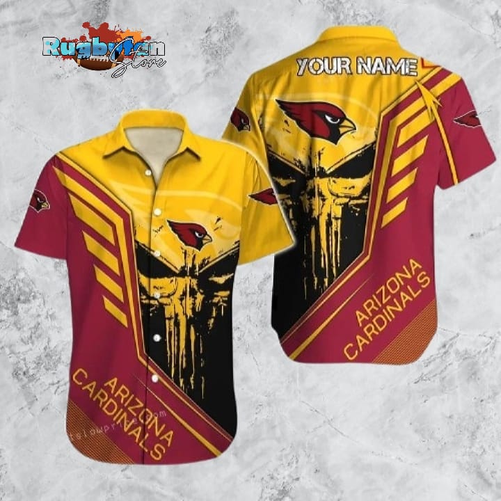 Arizona Cardinals Hawaiian Shirt NFL Football Custom Name Aloha Hawaiian Shirt For Mens Womens