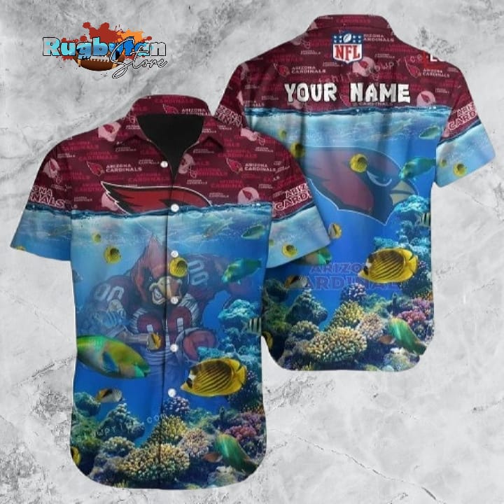 Arizona Cardinals Hawaiian Shirt NFL Football Custom Name Hawaiian Shirt Cheap For Mens Womens