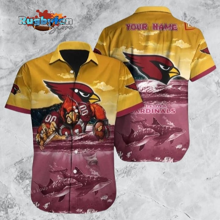 Arizona Cardinals Hawaiian Shirt NFL Football Custom Name Hawaiian Shirt Outfit