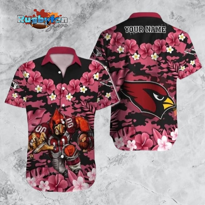 Arizona Cardinals Hawaiian Shirt NFL Football Print Custom Name Hawaiian Shirt Cheap