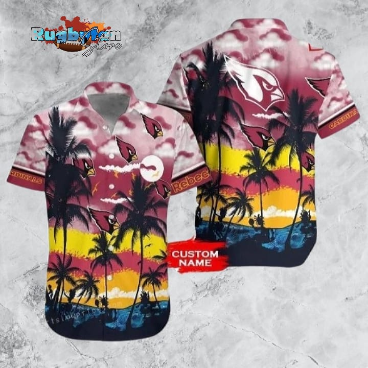 Arizona Cardinals NFL 3D Print Custom Name Hawaiian Shirt Cheap For Men Women