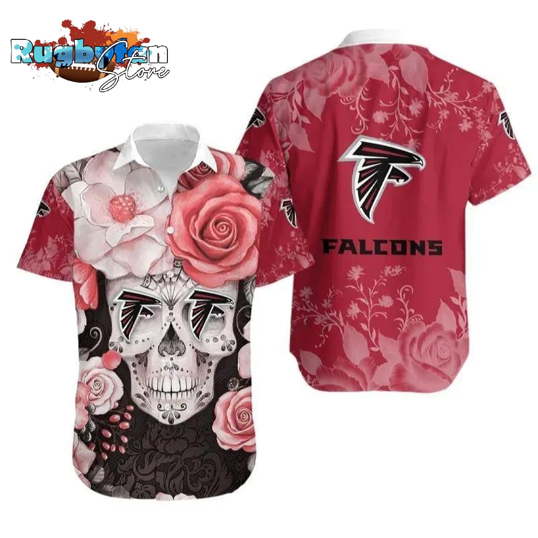 Atlanta Falcons Skull NFL Gift For Fan Hawaiian Graphic Print Short Sleeve Hawaiian Shirt Atlanta Falcons Skull NFL Gift For Fan Hawaiian Graphic Print Short Sleeve Hawaiian Shirt