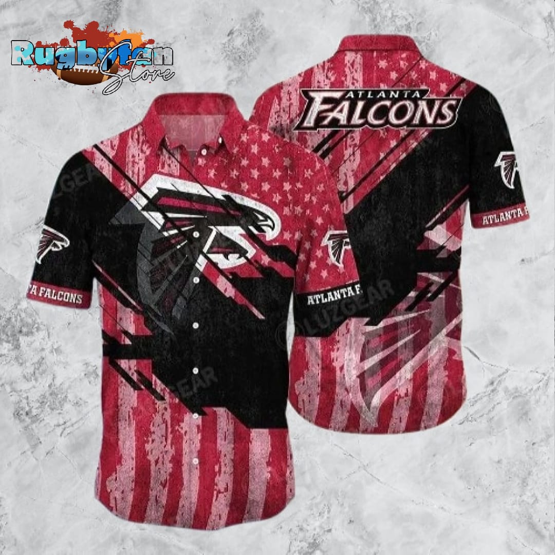 Atlanta Falcons NFL Football Hawaiian Shirt American Flag Print This Summer Best Gift For Fans Atlanta Falcons NFL Football Hawaiian Shirt American Flag Print This Summer Best Gift For Fans