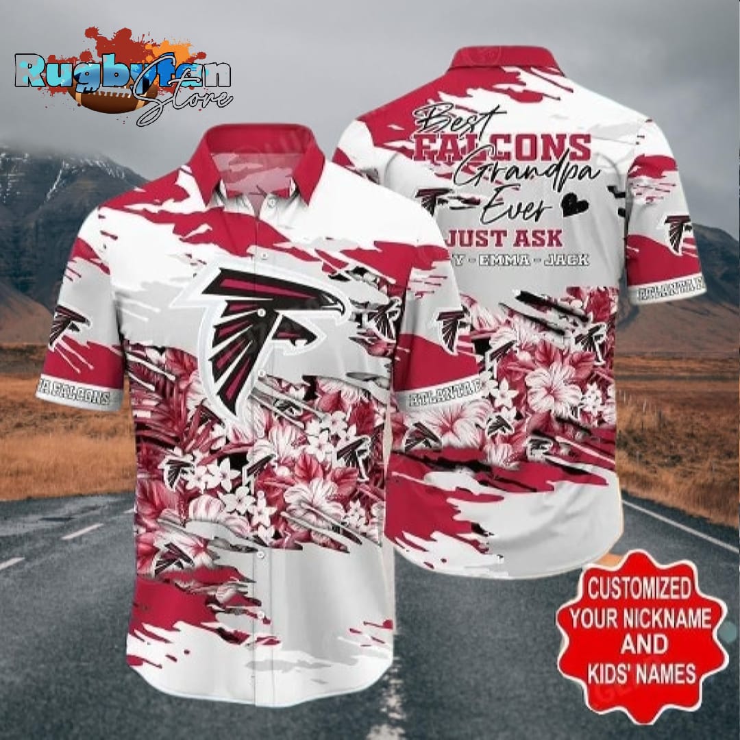 Atlanta Falcons NFL Football Hawaiian Shirt Personalized Custom Your Nick Name And Child S Name