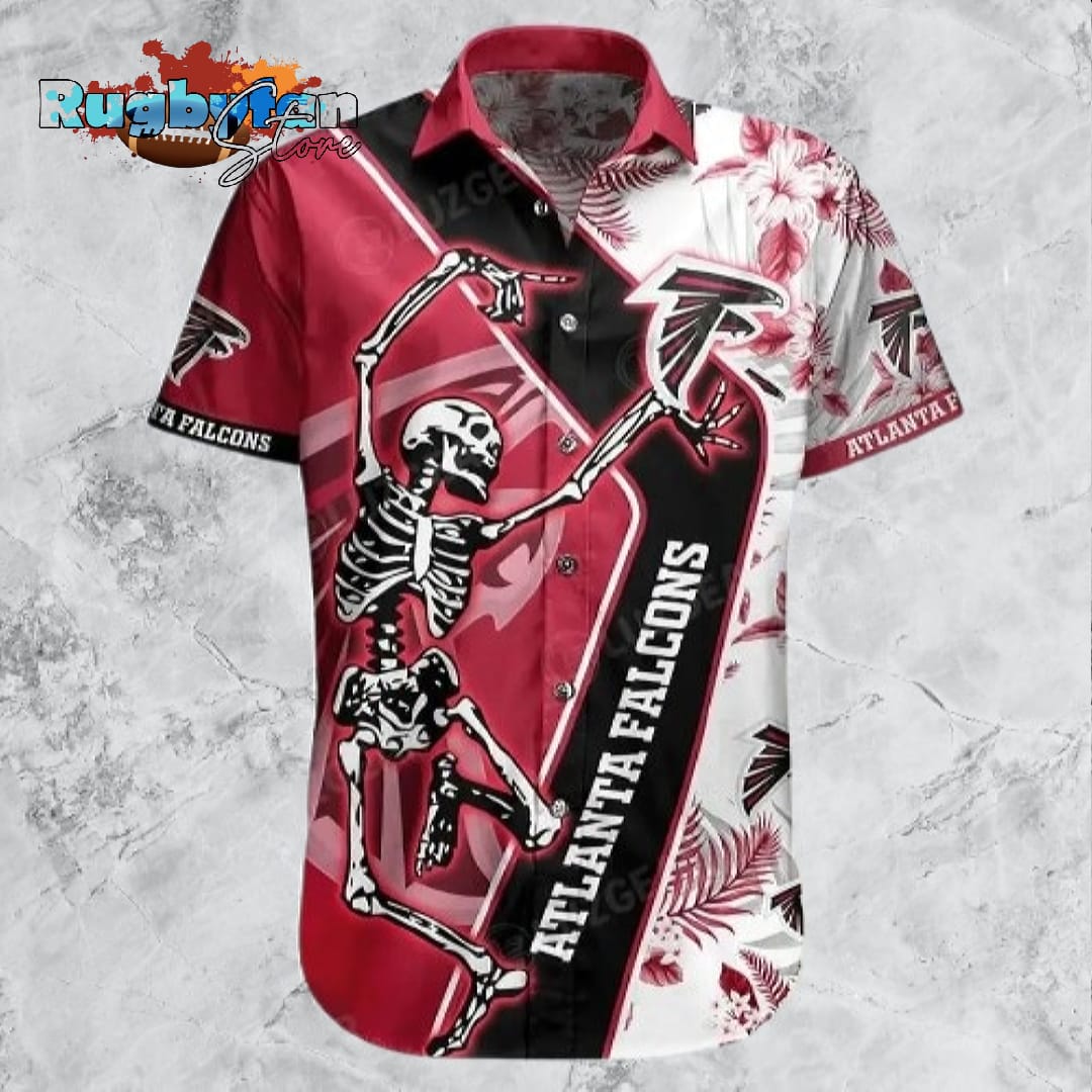 Atlanta Falcons NFL Hawaiian Shirt Sekeleton Design Hot Trending Short Styles Atlanta Falcons NFL Hawaiian Shirt Sekeleton Design Hot Trending Short Styles