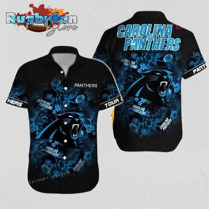 Carolina Panthers Hawaiian Shirt NFL Football 3D Print Custom Name Cheap Button Up Hawaiian Shirt Carolina Panthers Hawaiian Shirt NFL Football 3D Print Custom Name Cheap Button Up Hawaiian Shirt