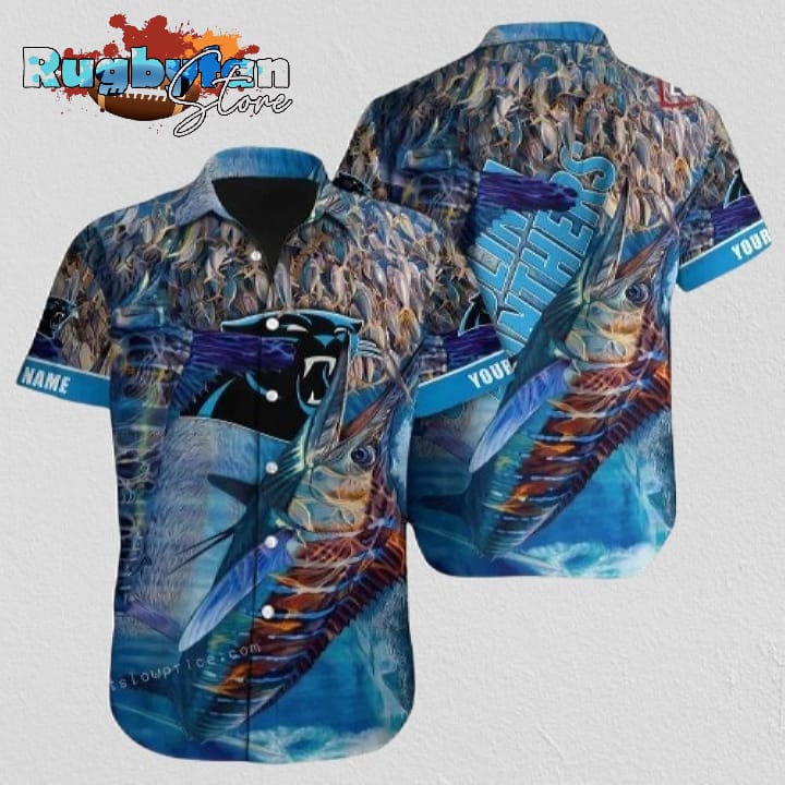 Carolina Panthers Hawaiian Shirt NFL Football 3D Print Custom Name Hawaiian Shirt Man Carolina Panthers Hawaiian Shirt NFL Football 3D Print Custom Name Hawaiian Shirt Man