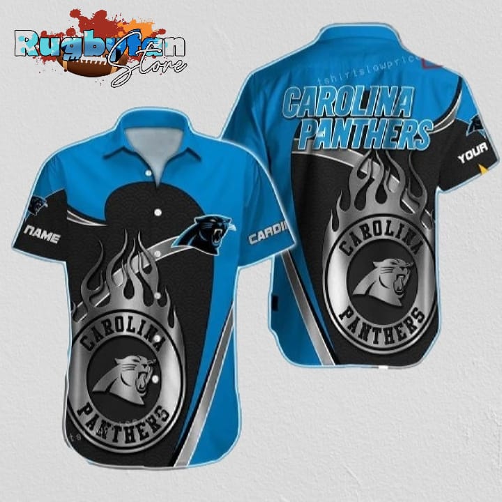 Carolina Panthers Hawaiian Shirt NFL Football Custom Name Aloha Hawaiian Shirt Carolina Panthers Hawaiian Shirt NFL Football Custom Name Aloha Hawaiian Shirt