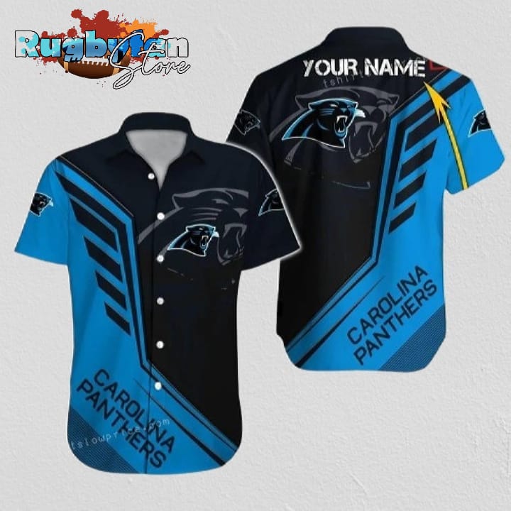 Carolina Panthers Hawaiian Shirt NFL Football Custom Name Button Up Hawaiian Shirt For Mens Womens Carolina Panthers Hawaiian Shirt NFL Football Custom Name Button Up Hawaiian Shirt For Mens Womens