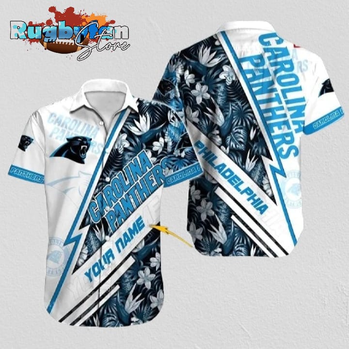 Carolina Panthers Hawaiian Shirt NFL Football Custom Name Cheap Button Up Hawaiian Shirt Carolina Panthers Hawaiian Shirt NFL Football Custom Name Cheap Button Up Hawaiian Shirt