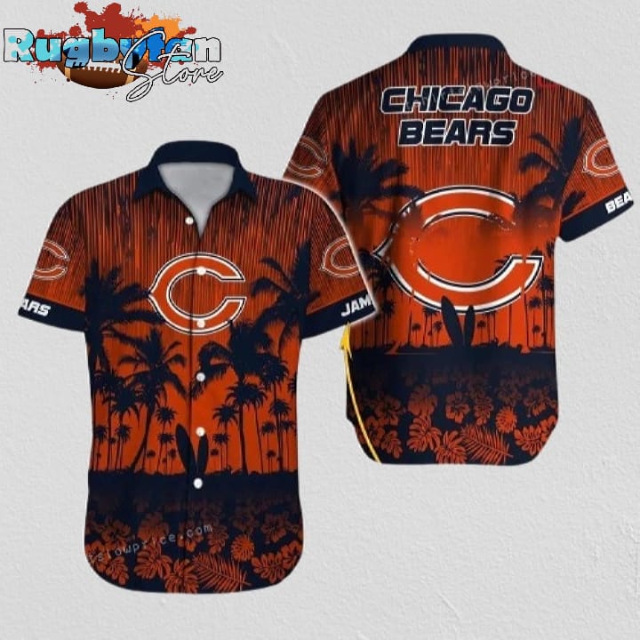 Chicago Bears Hawaiian Shirt NFL Football Aloha Hawaiian Shirt For Men Women