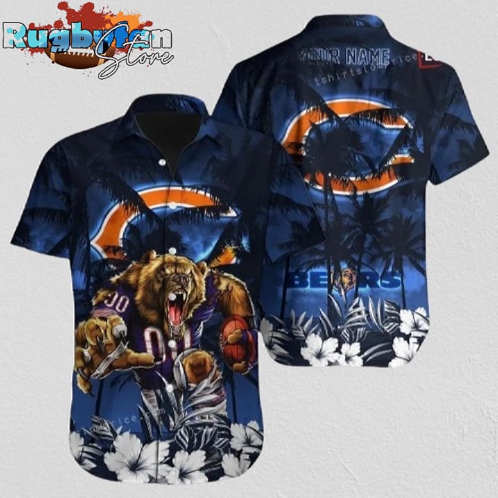 Chicago Bears Hawaiian Shirt NFL Football Aloha Hawaiian Shirt For Mens Womens