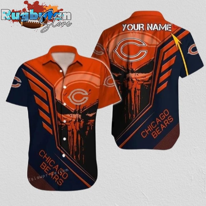Chicago Bears Hawaiian Shirt NFL Football Button Up Hawaiian Shirt