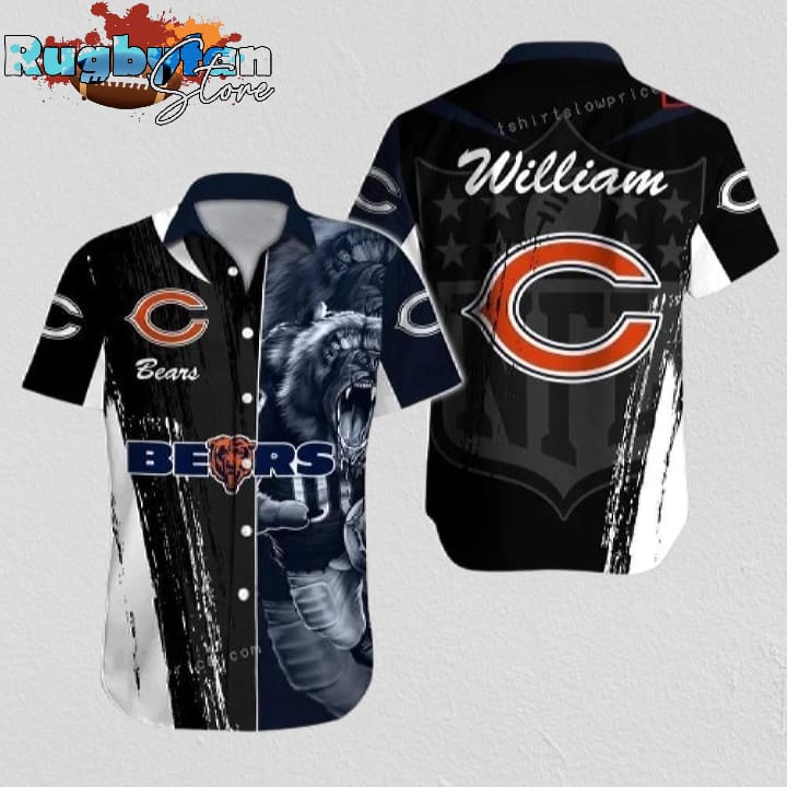 Chicago Bears Hawaiian Shirt NFL Football Print Personalized Cheap Button Up Hawaiian Shirt