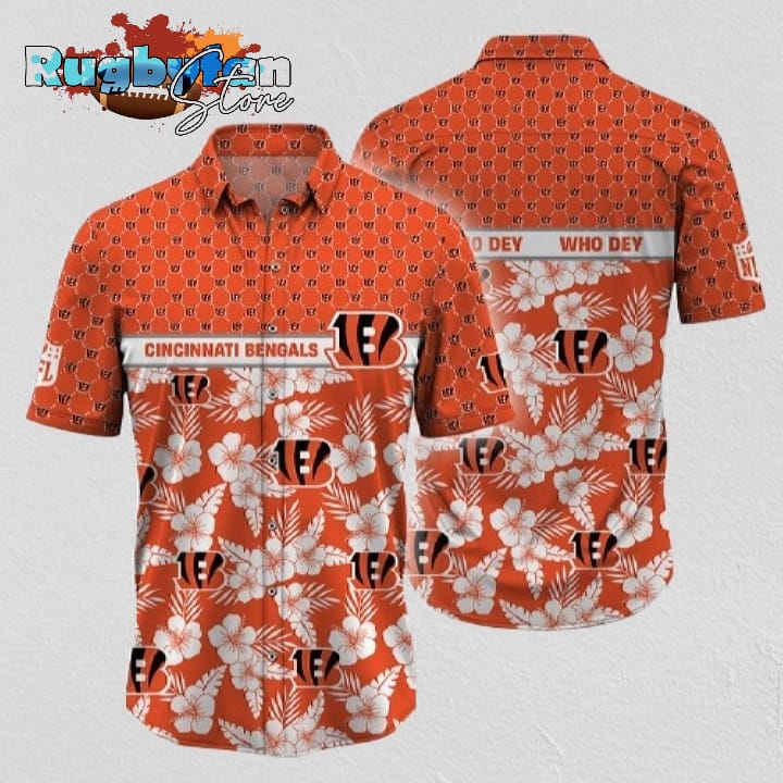 Cincinnati Bengals NFL Palm Leaves Hawaiian Shirt