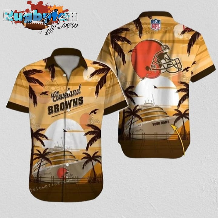 Cleveland Browns Hawaiian Shirt NFL Football Print Hawaiian Shirt Man Cleveland Browns Hawaiian Shirt NFL Football Print Hawaiian Shirt Man