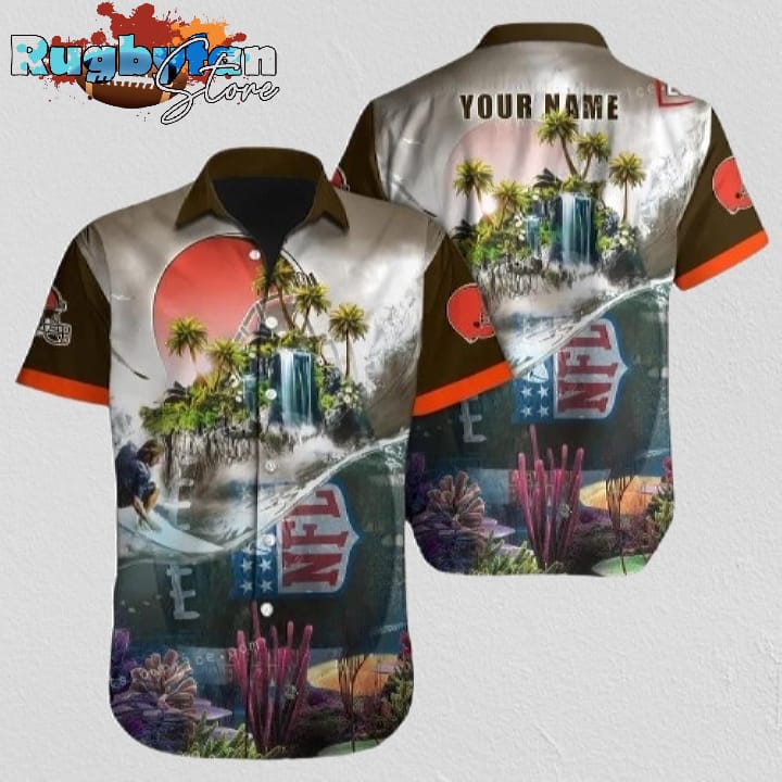 Cleveland Browns Hawaiian Shirt NFL Football Print Personalized Aloha Hawaiian Shirt For Men Women Cleveland Browns Hawaiian Shirt NFL Football Print Personalized Aloha Hawaiian Shirt For Men Women
