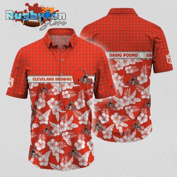 Cleveland Browns NFL Palm Leaves Hawaiian Shirt