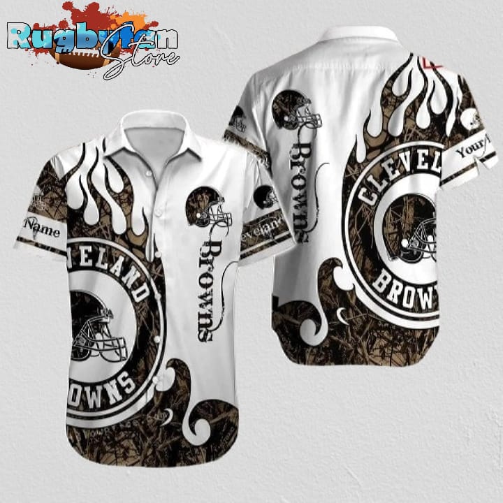 Custom Name Cleveland Browns Hawaiian Shirt NFL Football Custom Name Cleveland Browns Hawaiian Shirt NFL Football