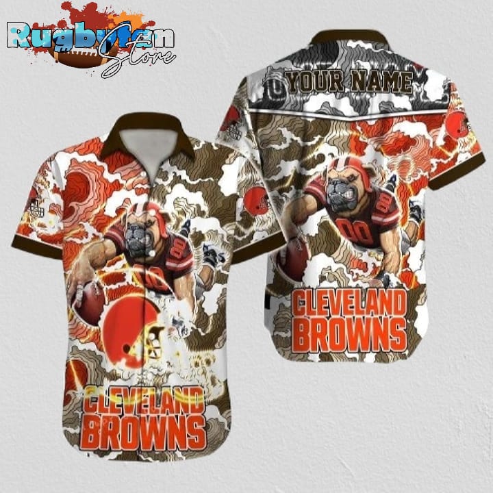 Custom Name Cleveland Browns Hawaiian Shirt NFL Football Custom Name Cleveland Browns Hawaiian Shirt NFL Football