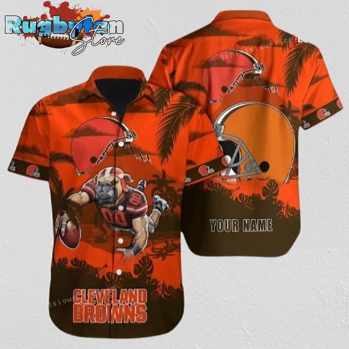 Custom Name Cleveland Browns Hawaiian Shirt NFL Football Custom Name Cleveland Browns Hawaiian Shirt NFL Football