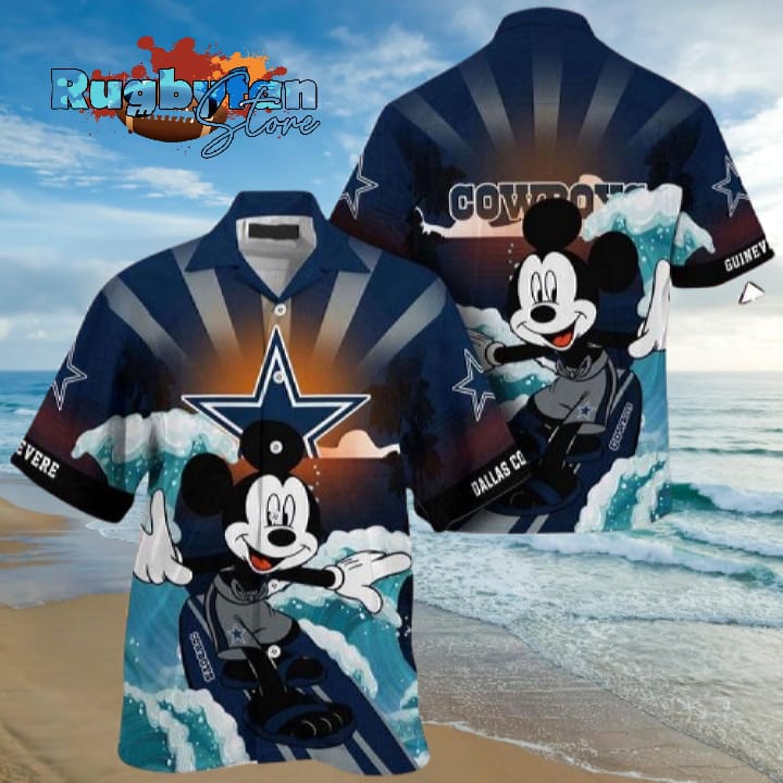 Dallas Cowboys Mickey Surfing Hawaiian Shirt