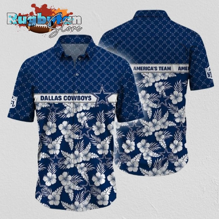 Dallas Cowboys NFL Palm Leaves Hawaiian Shirt