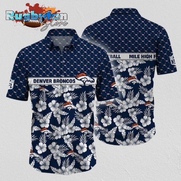 Denver Broncos NFL Palm Leaves Hawaiian Shirt