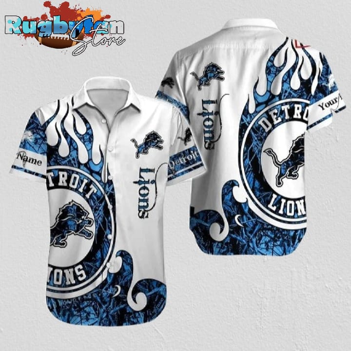 Detroit Lions Hawaiian Shirt NFL Football 3D Print Button Up Hawaiian Shirt Detroit Lions Hawaiian Shirt NFL Football 3D Print Button Up Hawaiian Shirt