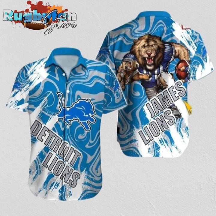 Detroit Lions Hawaiian Shirt NFL Football Custom Name Aloha Hawaiian Shirt Detroit Lions Hawaiian Shirt NFL Football Custom Name Aloha Hawaiian Shirt