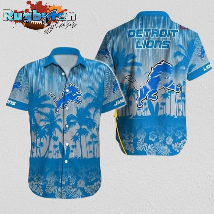 Detroit Lions Hawaiian Shirt NFL Football Print Custom Name Cheap Hawaiian Shirt Detroit Lions Hawaiian Shirt NFL Football Print Custom Name Cheap Hawaiian Shirt