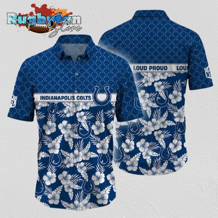 Indianapolis Colts NFL Palm LeavesHawaiian Shirt