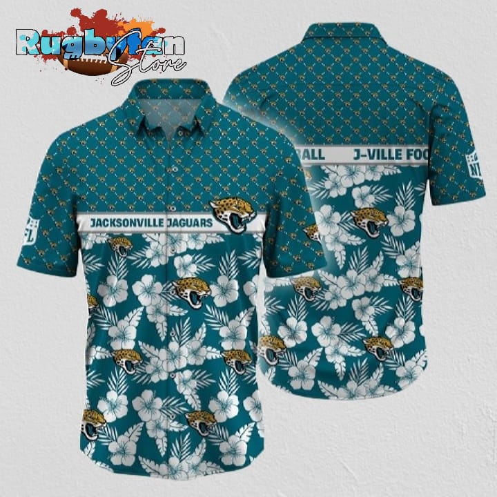 Jacksonville Jaguars NFL Palm Leaves Hawaiian Shirt