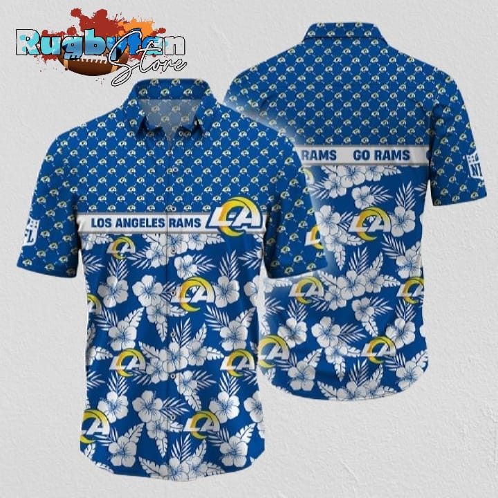 Los Angeles Rams NFL Palm Leaves Hawaiian Shirt