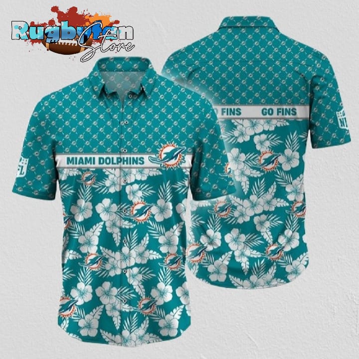 Miami Dolphins NFL Palm Leaves Hawaiian Shirt