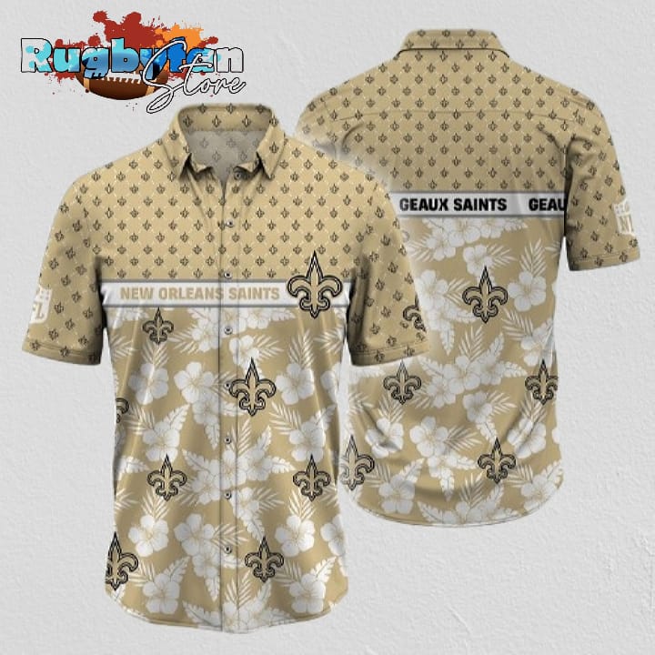 New Orleans Saints NFL Palm Leaves Hawaiian Shirt