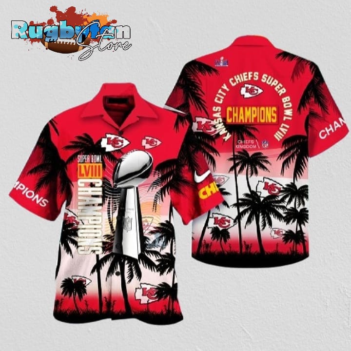NFL Kansas City Chiefs Palm Tree Hawaiian Shirt Short