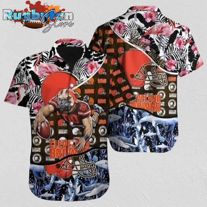 Personalized Cleveland Browns Hawaiian Shirt NFL Football Aloha Personalized Cleveland Browns Hawaiian Shirt NFL Football Aloha