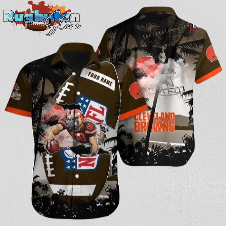 Personalized Cleveland Browns Hawaiian Shirt NFL Football Personalized Cleveland Browns Hawaiian Shirt NFL Football