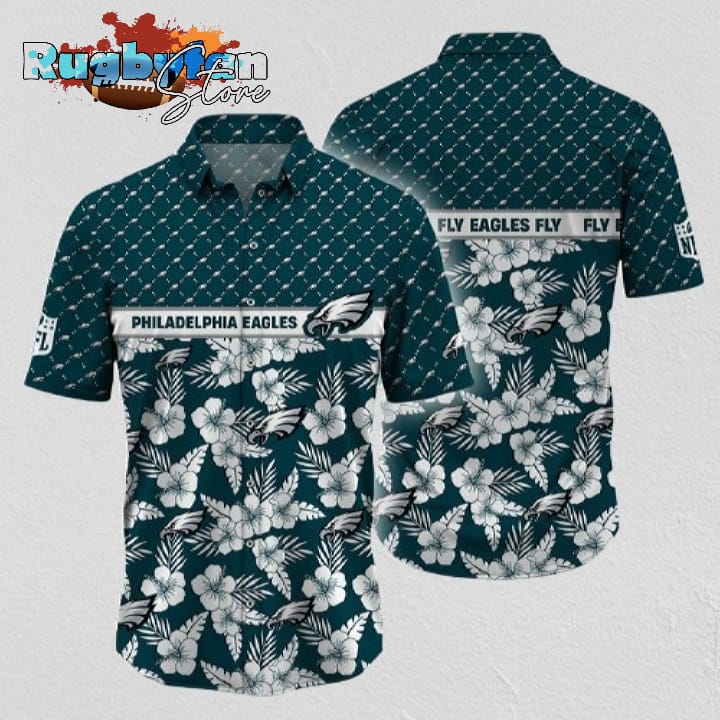Philadelphia Eagles NFL Palm Leaves Hawaiian Shirt