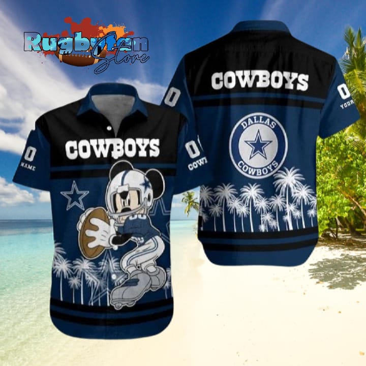 Tropical Touchdown Mickey Dallas Cowboys Hawaiian Shirt