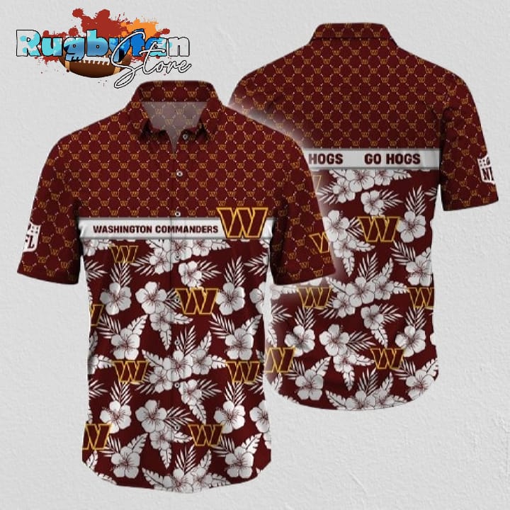 Washington Commanders NFL Palm Leaves Hawaiian Shirt