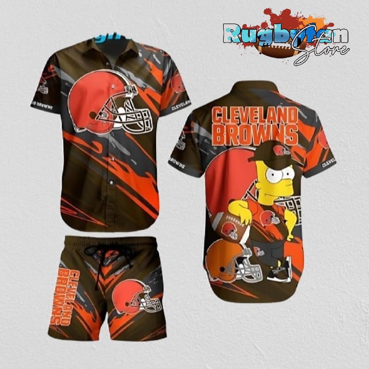 Cleveland Browns Cartoon Blitz Hawaiian Shirt Cleveland Browns Aloha Shirt